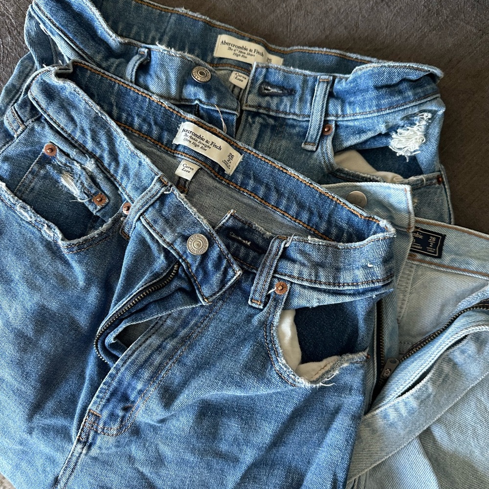 Abercrombie & Fitch Boyfriend Jeans in Blue Shades